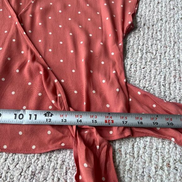 Madewell Sash-Tie Wrap Top in Polka Dot - Picture 11 of 11